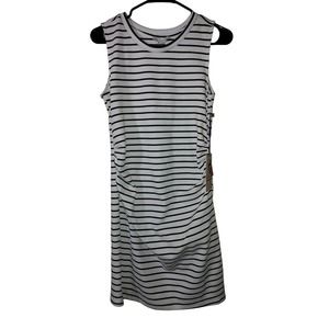 Women Maternity Dress / black / white / stripes/size Medium / NWT